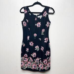 Ultimate 90s Retro Vintage Floral Party Cocktail Casual Classic Dress Size Small
